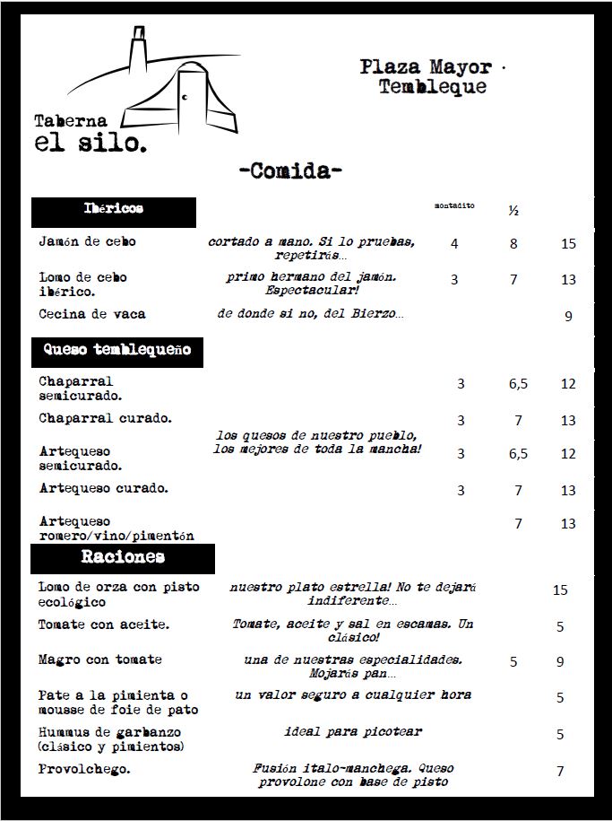 Carta de Taberna el Silo en tembleque, Toledo — página 1